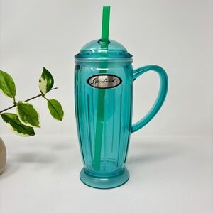 Vintage STARBUCKS Barista Rocket Tumbler - Aqua green - 16 oz